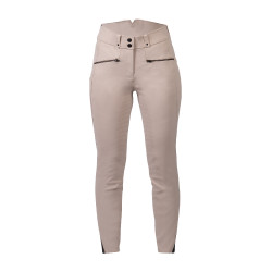 HKM Pearl City damesrijbroek met fullseat van siliconen Beige