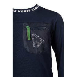 HKM Maui kinderlongsleeve-polo Diepblauw