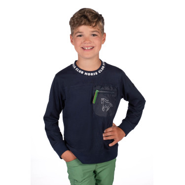 HKM Maui kinderlongsleeve-polo Diepblauw