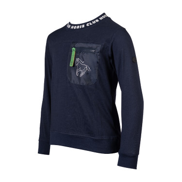 HKM Maui kinderlongsleeve-polo Diepblauw