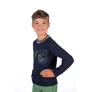 HKM Maui kinderlongsleeve-polo Diepblauw