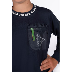 HKM Maui kinderlongsleeve-polo Diepblauw