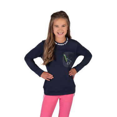 HKM Maui kinderlongsleeve-polo Diepblauw