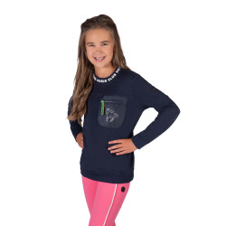 HKM Maui kinderlongsleeve-polo Diepblauw