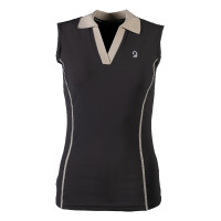 HKM mouwloos damespoloshirt Limone Zwart HKM mouwloos damespoloshirt Limone Zwart