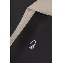 HKM mouwloos damespoloshirt Limone Zwart