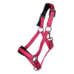 HKM Lilly halsterset met musketonhaak en afneembare franje Roze