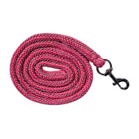 HKM Lilly halsterset met musketonhaak en afneembare franje Roze