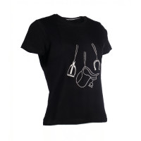 T-shirt HKM Elements dames met korte mouwen Zwart
