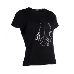 T-shirt HKM Elements dames met korte mouwen Zwart