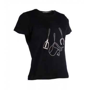 T-shirt HKM Elements dames met korte mouwen Zwart