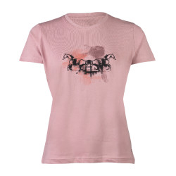 Dames-T-shirt HKM Running Horse met korte mouwen Oudroze Dames-T-shirt HKM Running Horse met korte mouwen Oudroze