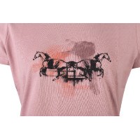 Dames-T-shirt HKM Running Horse met korte mouwen Wit