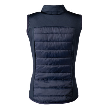 Mouwloos HKM-vest in jersey/nylon Basel II Style dames Diepblauw