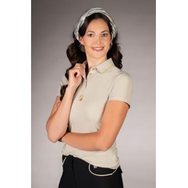 Polo Laura Garrelli Limone met korte mouwen voor dames Grijs / beige Polo Laura Garrelli Limone met korte mouwen voor dames Grijs / beige