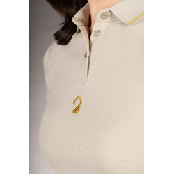 Polo Laura Garrelli Limone met korte mouwen voor dames Grijs / beige Polo Laura Garrelli Limone met korte mouwen voor dames Grijs / beige