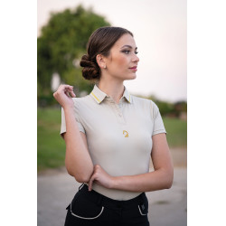 Polo Laura Garrelli Limone met korte mouwen voor dames Grijs / beige Polo Laura Garrelli Limone met korte mouwen voor dames Grijs / beige
