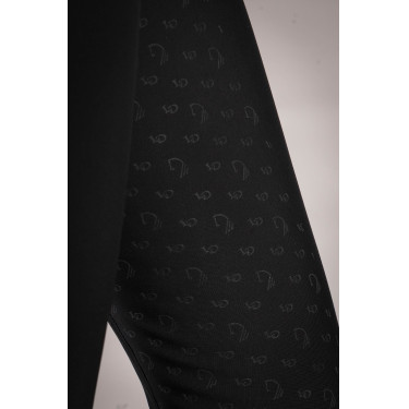 Damesrijbroek Lauria Garrelli Limone met volledig siliconen zitvlak Zwart