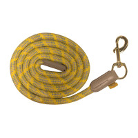 Longe Lauria Garrelli Limone met musketonhaak Grijs / beige