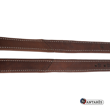 Gespen Signature by Antares, dubbel gevoerd kalfsleer Bruin