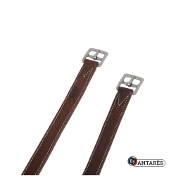 Gespen Signature by Antares, dubbel gevoerd kalfsleer Bruin