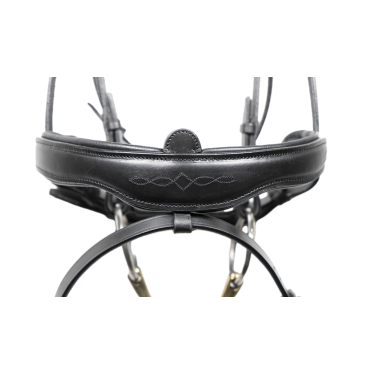Signature by Antares dressuurhoofdstel met gecombineerde neusriem Zwart