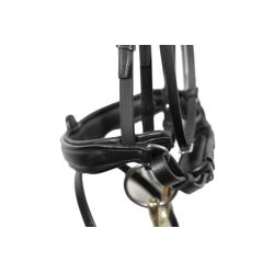 Signature by Antares dressuurhoofdstel met gecombineerde neusriem Zwart