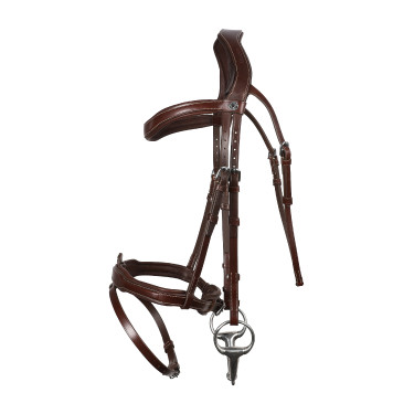 Signature sport hoofdstel by Antares gecombineerde neusriem Bruin