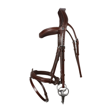 Signature sport hoofdstel by Antares gecombineerde neusriem Bruin