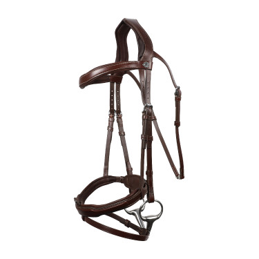 Signature sport hoofdstel by Antares gecombineerde neusriem Bruin