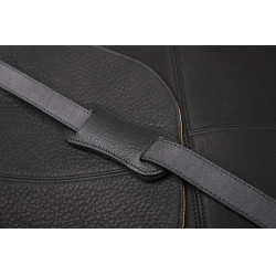 Schoudertas Antares van Milano-leer Zwart