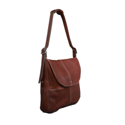 Antares Milano tas klein formaat Hazelnoot Bruin