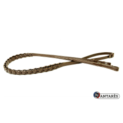 Gevlochten teugels Signature by Antares 16 mm Bruin