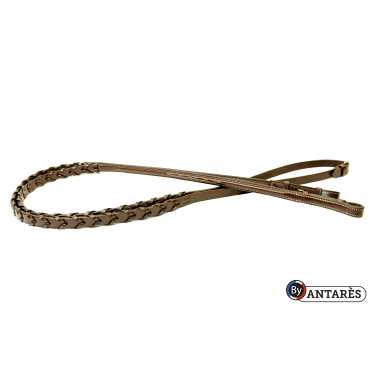 Gevlochten teugels Signature by Antares 16 mm Bruin
