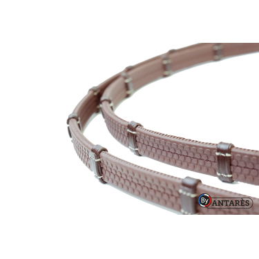 Signature teugels by Antares rubber 16 mm 7 stops Bruin