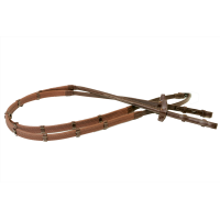 Signature teugels by Antares rubber 16 mm 7 stops Bruin