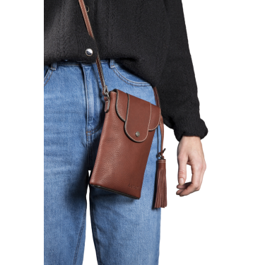 Verticale pochette Antares Lissabon Hazelnoot Bruin