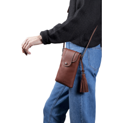 Verticale pochette Antares Lissabon Hazelnoot Bruin