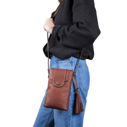 Verticale pochette Antares Lissabon Hazelnoot Bruin