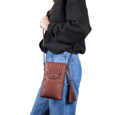 Verticale pochette Antares Lissabon Hazelnoot Bruin