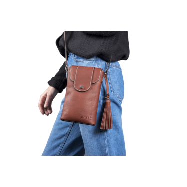 Verticale pochette Antares Lissabon Hazelnoot Bruin