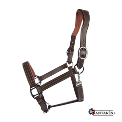 Signature by Antares anatomische lederen halster Bruin