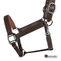 Signature by Antares anatomische lederen halster Bruin