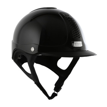 Antares Precision Premium helm met standaard klep Zwart / zwart / chroom / zwart