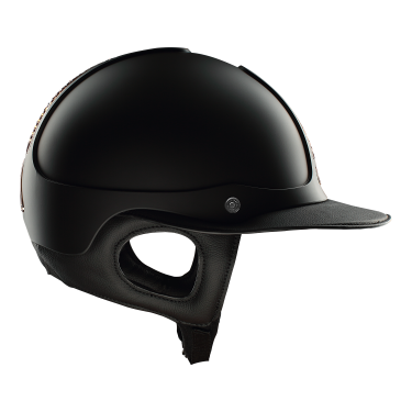 Antares Precision Galaxy-helm met Eclipse-zonneklep in chroom Zwart / koper / koper / zwart