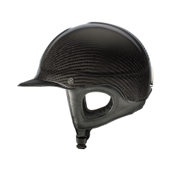 Antares Precision Carbon helm met standaard klep Zwart / zwart / chroom / zwart