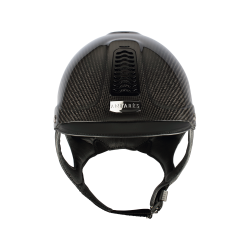 Antares Precision Carbon helm met standaard klep Zwart / zwart / chroom / zwart