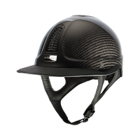Antares Precision Carbon helm met Eclipse-zonneklep Zwart / zwart / chroom / zwart