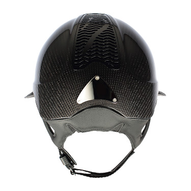 Antares Precision Carbon helm met Eclipse-zonneklep Zwart / zwart / chroom / zwart