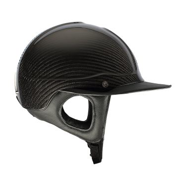 Antares Precision Carbon helm met Eclipse-zonneklep Zwart / zwart / chroom / zwart